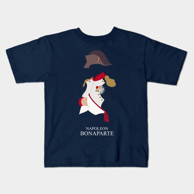 Napoleon Bonaparte - Minimalist Portrait Kids T-Shirt by Wahyu Aji Sadewa